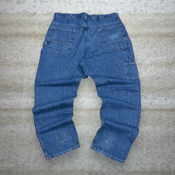 Vintage Y2K Key Imperial Carpenter Jeans 40x32 Baggy Wide Leg Fit Medium Wash - Picture 1 of 4